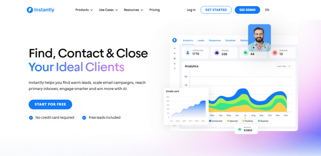 instantly ai home, email outreach tools, best cold email software
