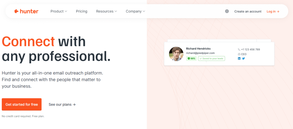 Hunter.io, lead generation tools