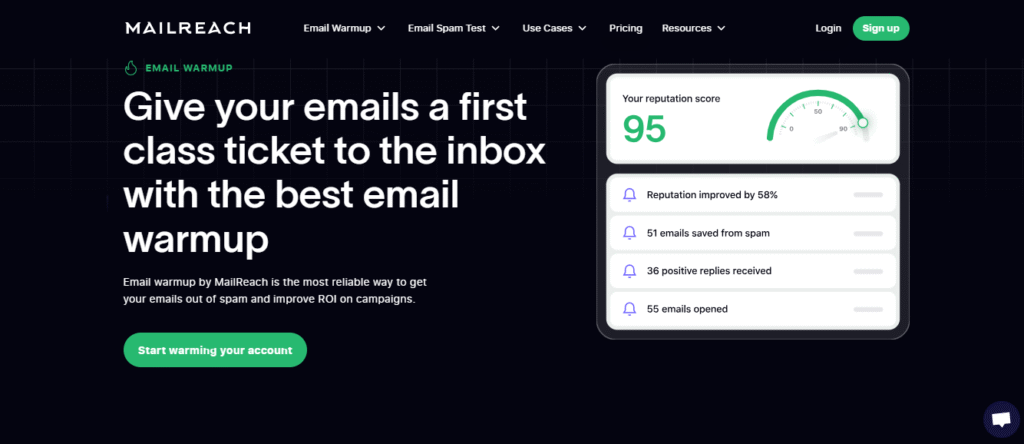 Mailreach co, email warmup tools
